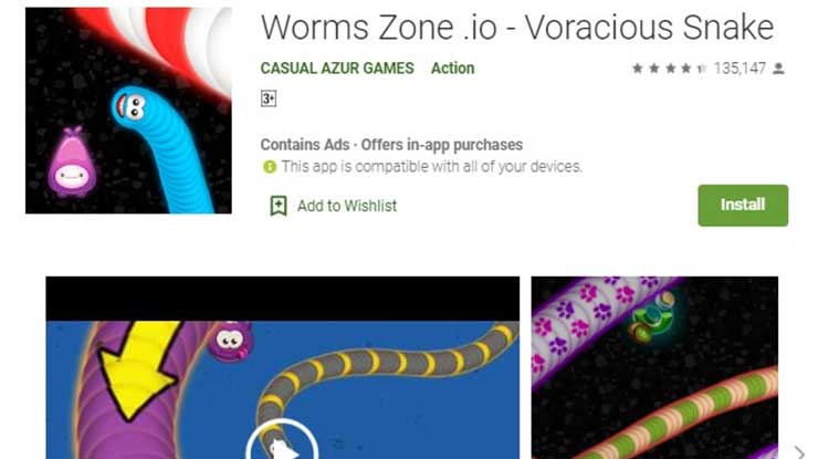 Instal Worms Zone