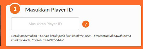 4. Masukkan player ID Free Fire sobat jika belum tahu cara mendapatkan player ID