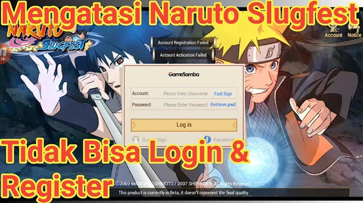 Cara Mengatasi Masalah Gagal Login Naruto Slugfest