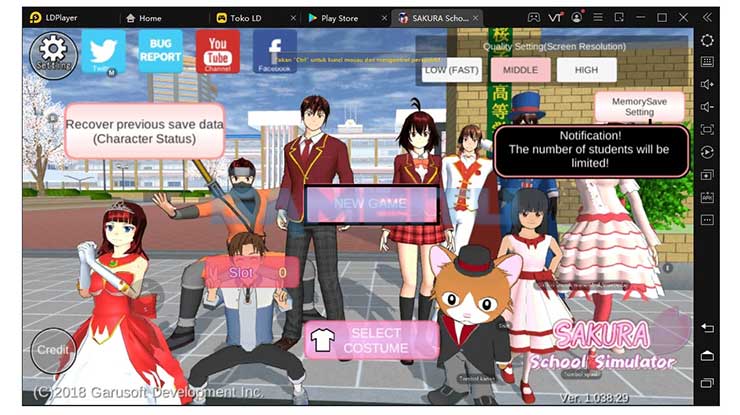 Sakura School Simulator Siap Dimainkan di Laptop
