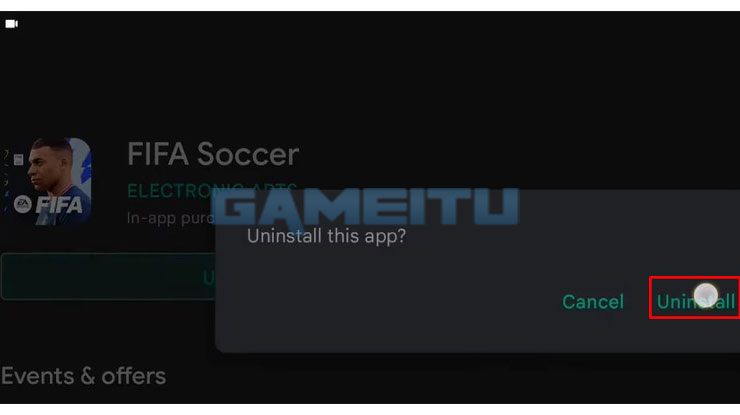 Uninstall FIFA Mobile 2022