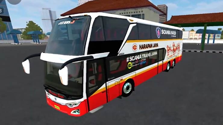 2. Mod Bussid Bus Harapan Jaya Double Decker