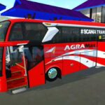 Download Mod Bussid Bus Agra Mas Pariwisata Mewah Full Strobo