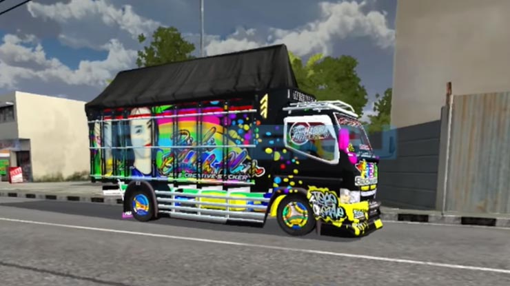 Download Mod Bussid Truck Black Team Lolipop Full Anim Strobo
