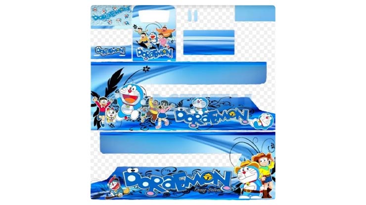 Livery Bus Doraemon PNG 3