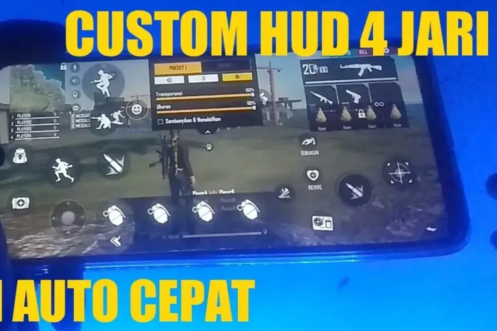 Contoh Custom HUD FF 4 Jari