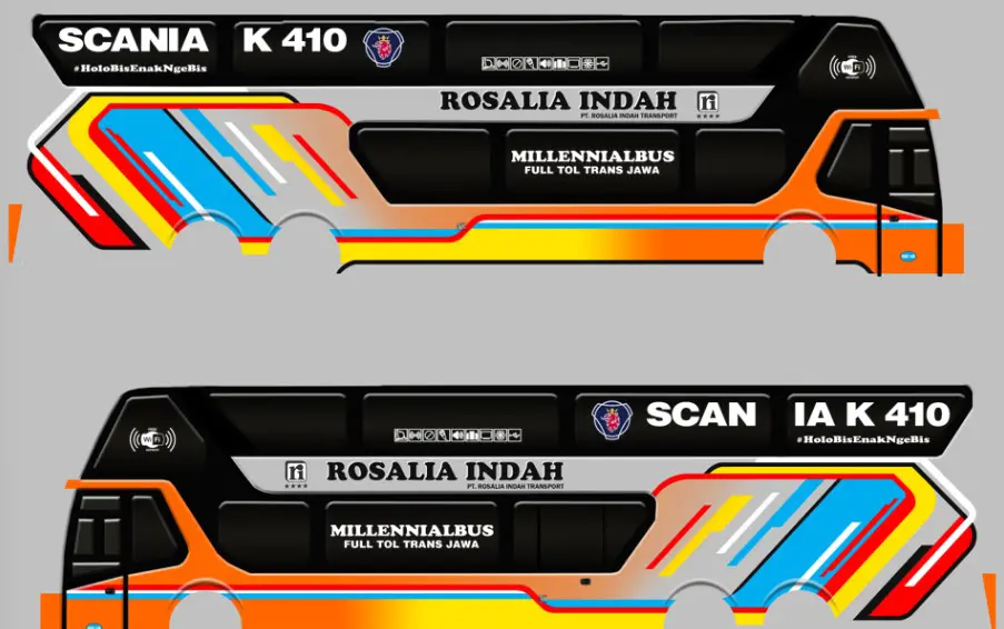 28. Rosalia Indah Jetbus 3 Scania SDD