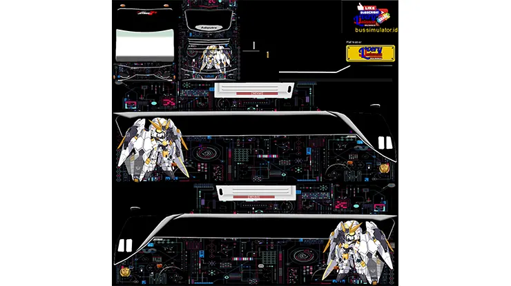 Livery Bussid Sadewa SHD Gundam