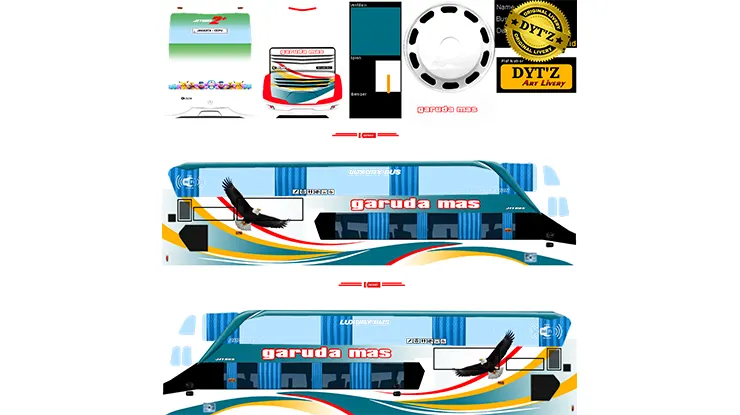 Livery Sadewa Jetbus 2+ Garuda Mas Putih SDD